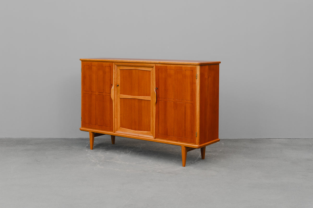Mid-Century Highboard in Teak & Eiche - Mitte des 20.Jahrhunderts