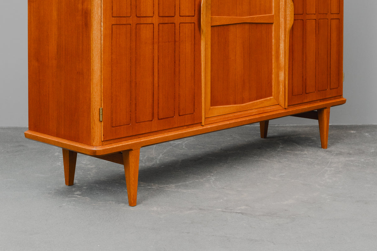 Mid-Century Highboard in Teak & Eiche - Mitte des 20.Jahrhunderts