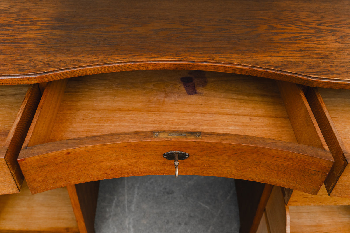 Jugendstil Schreibtisch in Eiche - Anfang des 20.Jahrhunderts