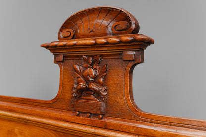 Gründerzeit Sofa / Bank in Nussbaum - zweite Hälfte des 19.Jahrhunderts