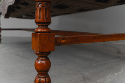 Gründerzeit Sofa / Bank in Nussbaum - zweite Hälfte des 19.Jahrhunderts