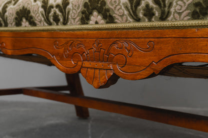Gründerzeit Sofa / Bank in Nussbaum - zweite Hälfte des 19.Jahrhunderts