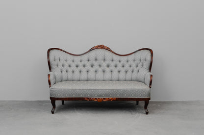 Zweisitzer Sofa im Antik Stil in Buche - zweite Hälfte des 20.Jahrhunderts