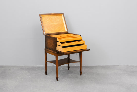 Jugendstil Besteckschrank in Eiche - um 1900