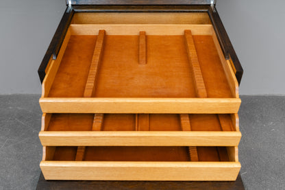 Jugendstil Besteckschrank in Eiche - um 1900