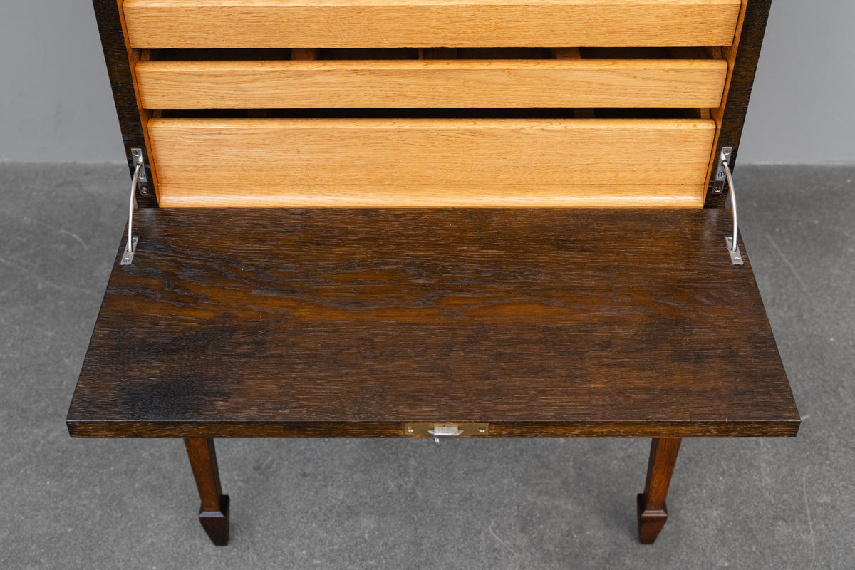Jugendstil Besteckschrank in Eiche - um 1900