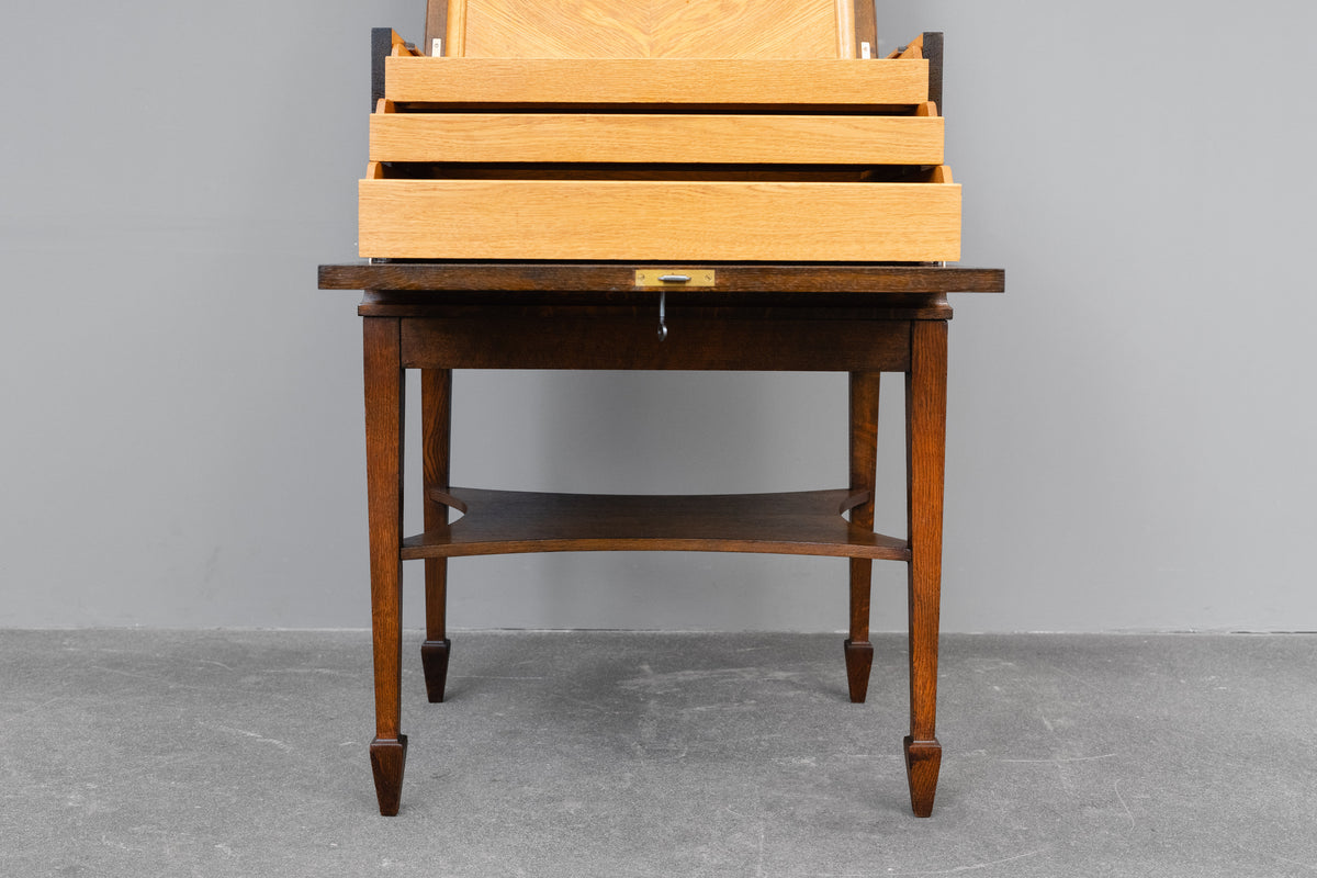Jugendstil Besteckschrank in Eiche - um 1900