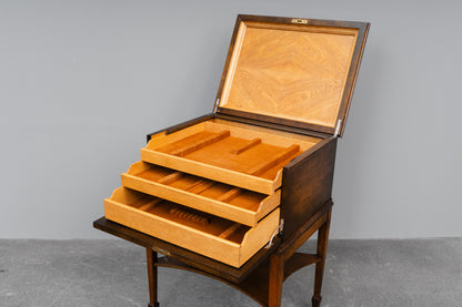 Jugendstil Besteckschrank in Eiche - um 1900