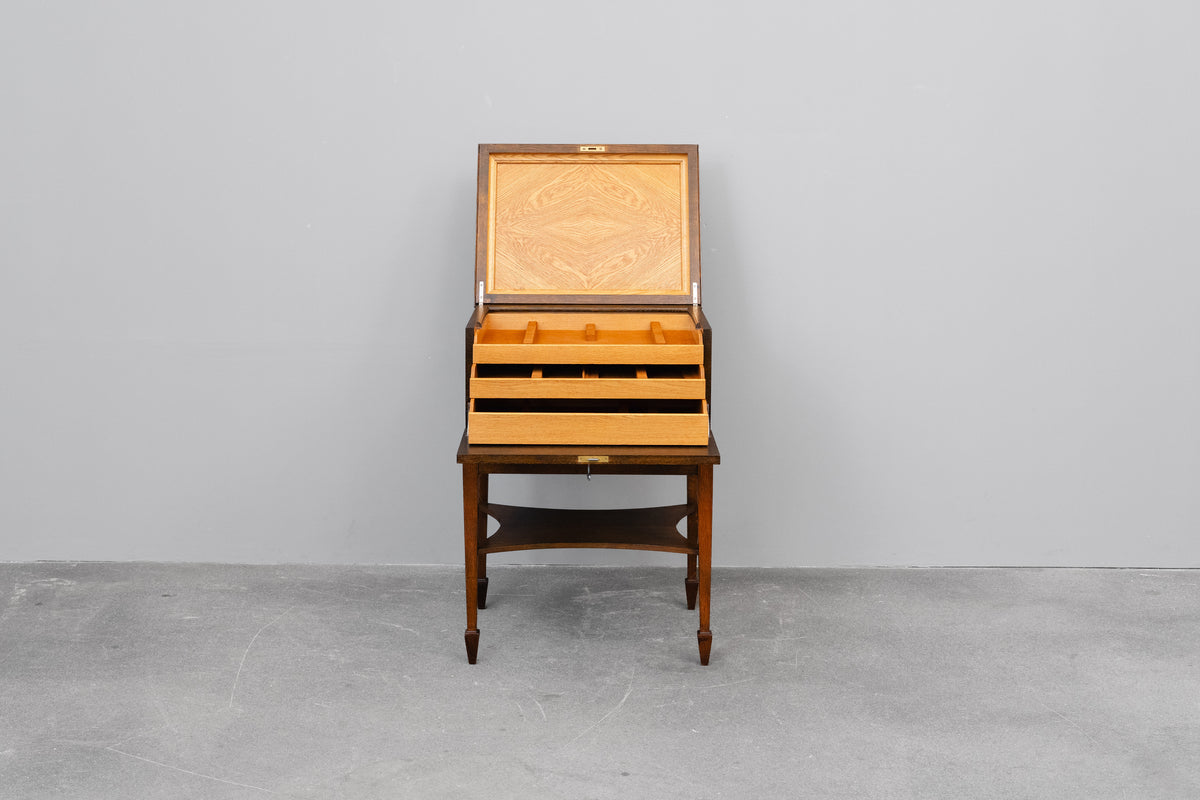 Jugendstil Besteckschrank in Eiche - um 1900