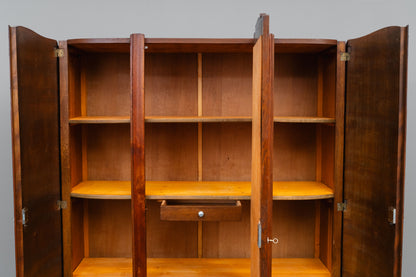 Art Déco Kleiderschrank in Eiche und Nussbaum - 1920er / 1930er Jahre