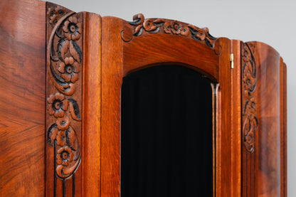 Art Déco Kleiderschrank in Eiche und Nussbaum - 1920er / 1930er Jahre