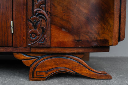 Art Déco Kleiderschrank in Eiche und Nussbaum - 1920er / 1930er Jahre