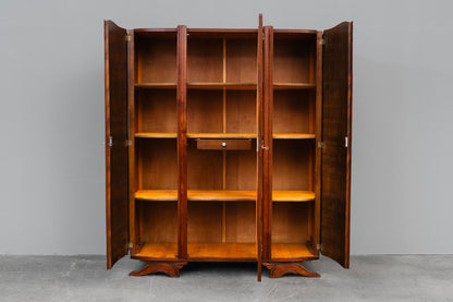 Art Déco Kleiderschrank in Eiche und Nussbaum - 1920er / 1930er Jahre
