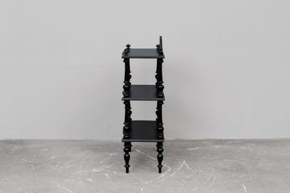 Kleine Gründerzeit Etagere schwarz lackiert - um 1900