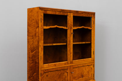 Art Déco Vitrine in Birke - 1920er / 1930er Jahre