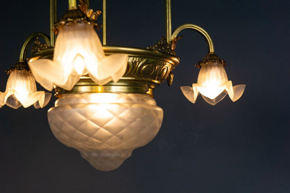 Kronleuchter Leuchte Licht Lampe Antik Alt MÖBLINGER 2403_1102