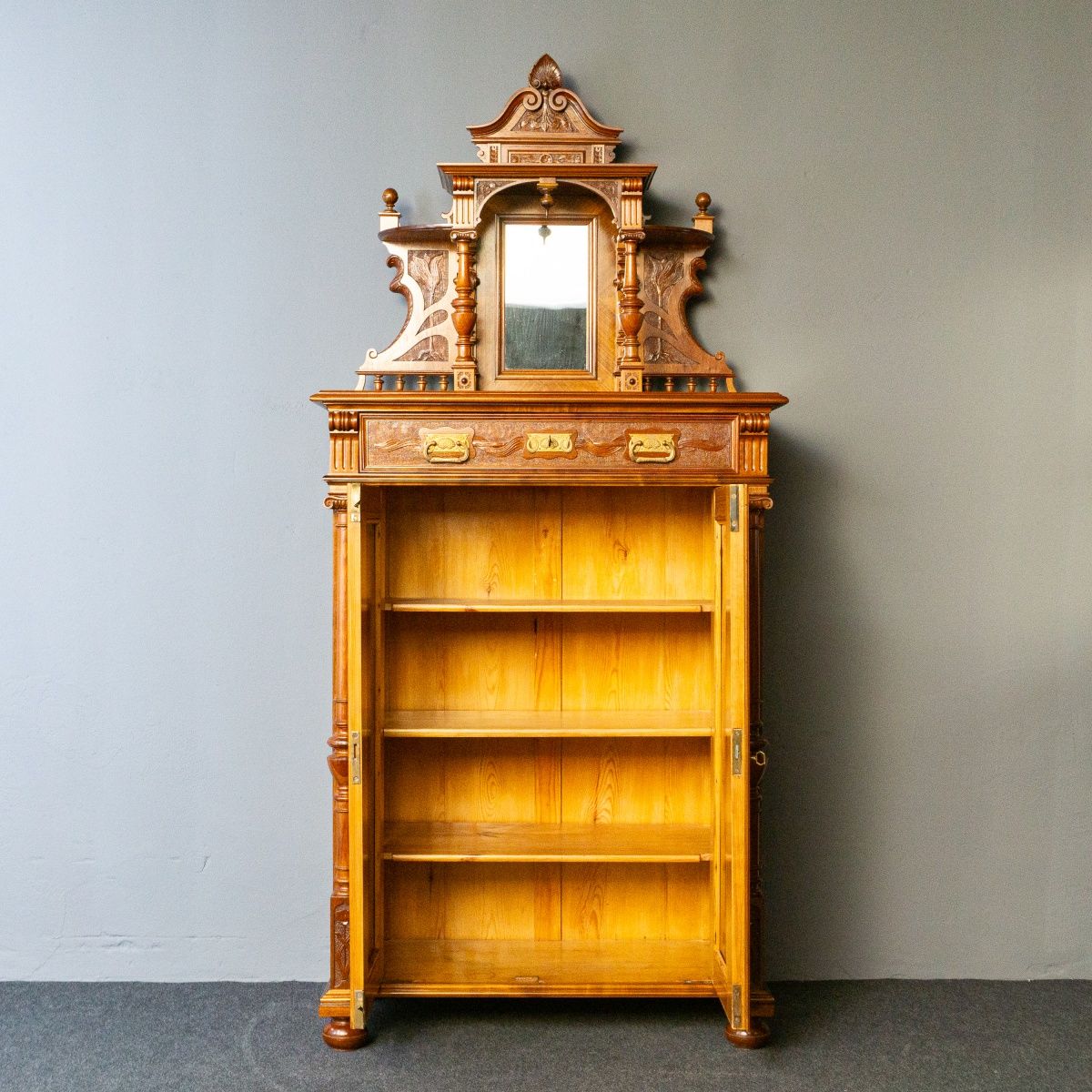 rest. Vertiko Antik Schrank Regal Kommode Anrichte Alt MÖBLINGER 2411_0505