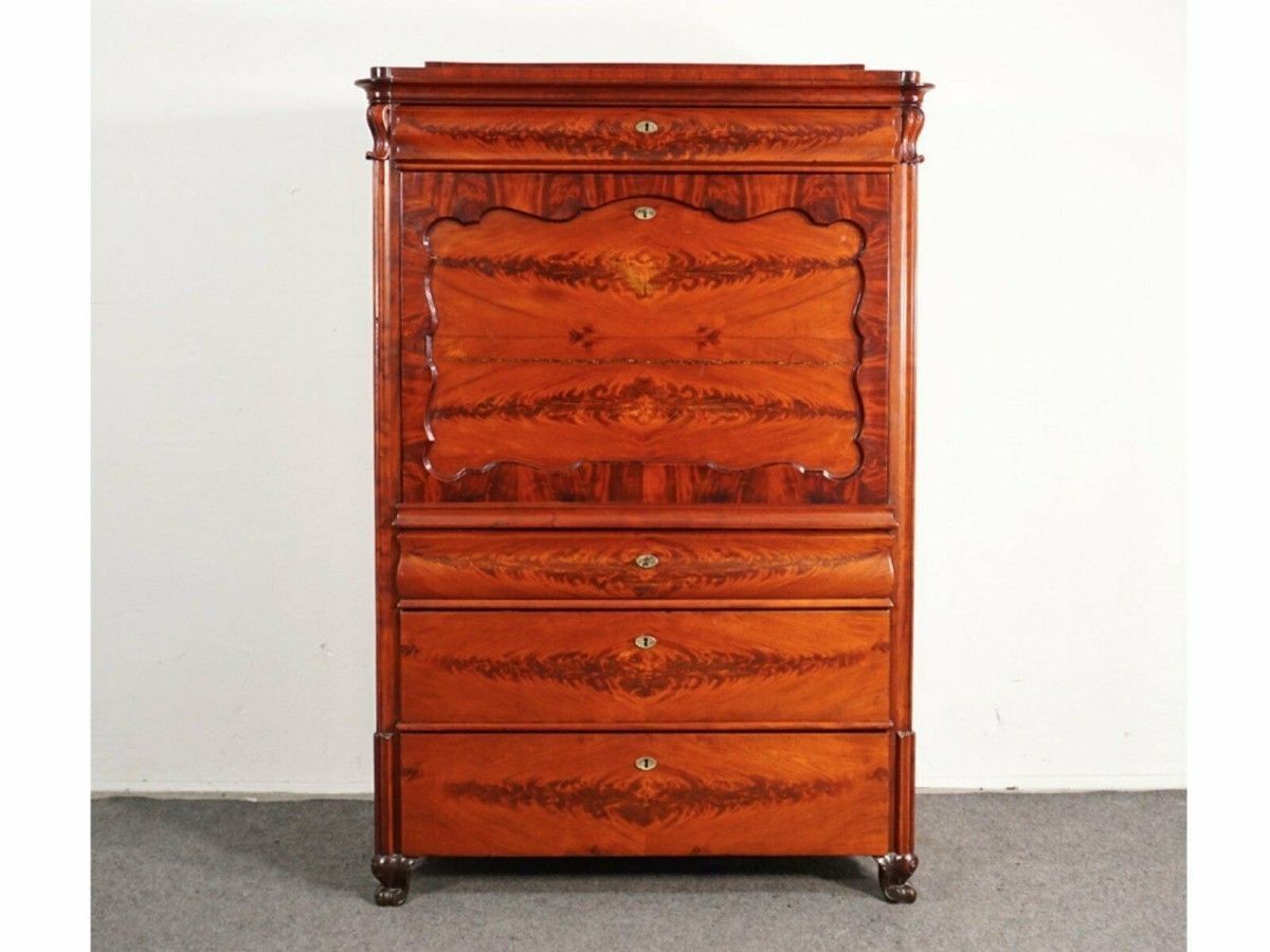 Standsekretär Louis Philippe Schrank Kommode Alt Antik