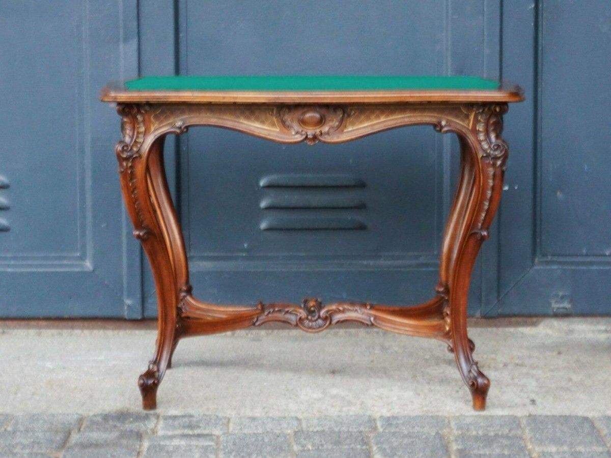 Tisch Wiener Barock Schreibtisch Nussbaum Alt Antik