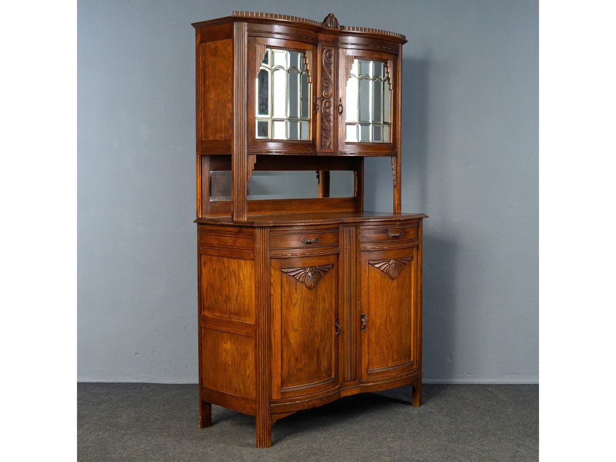 Vintage Buffett Anrichte Antik Schrank Kommode Regal Alt MÖBLINGER 2502_0609