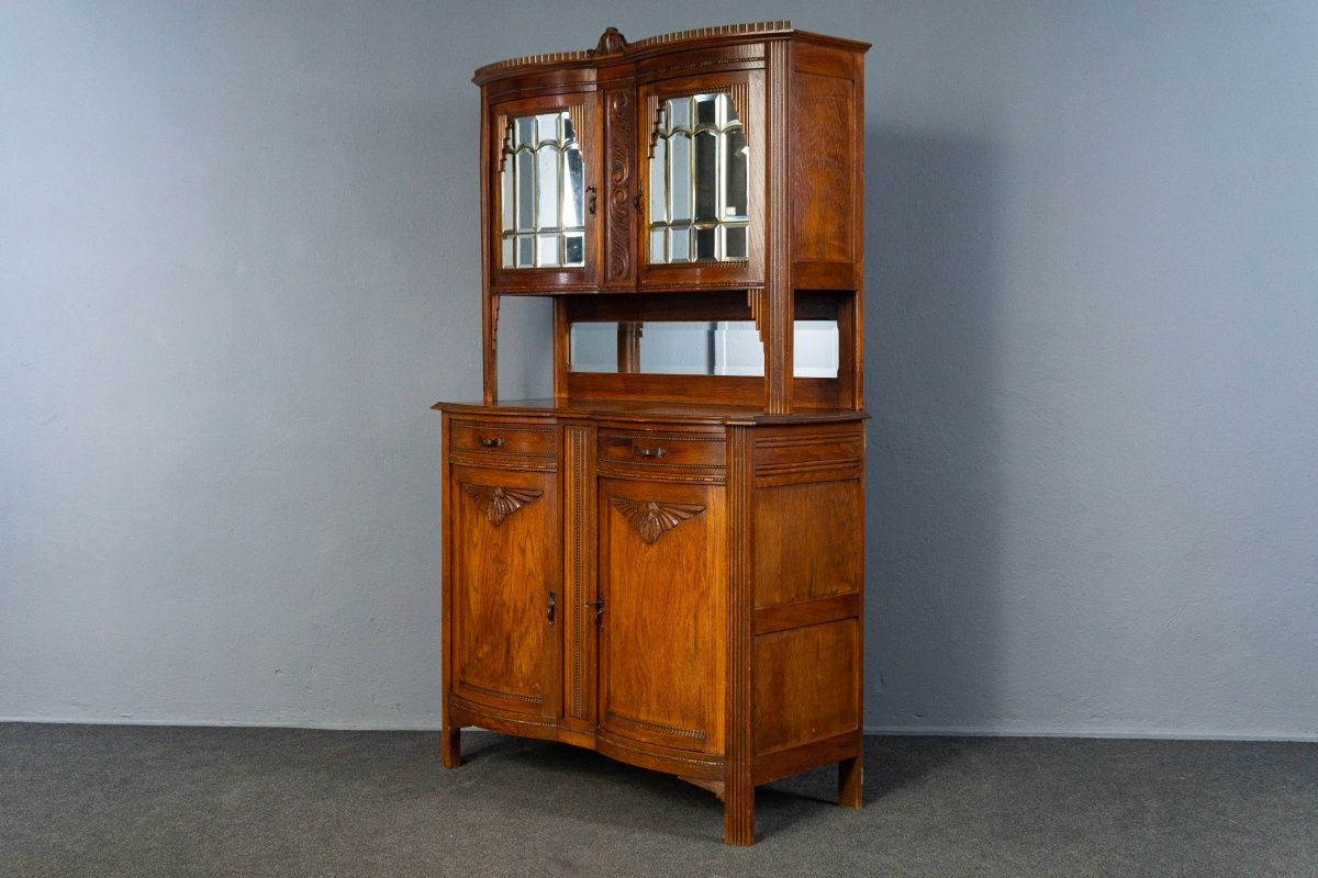 Vintage Buffett Anrichte Antik Schrank Kommode Regal Alt MÖBLINGER 2502_0609
