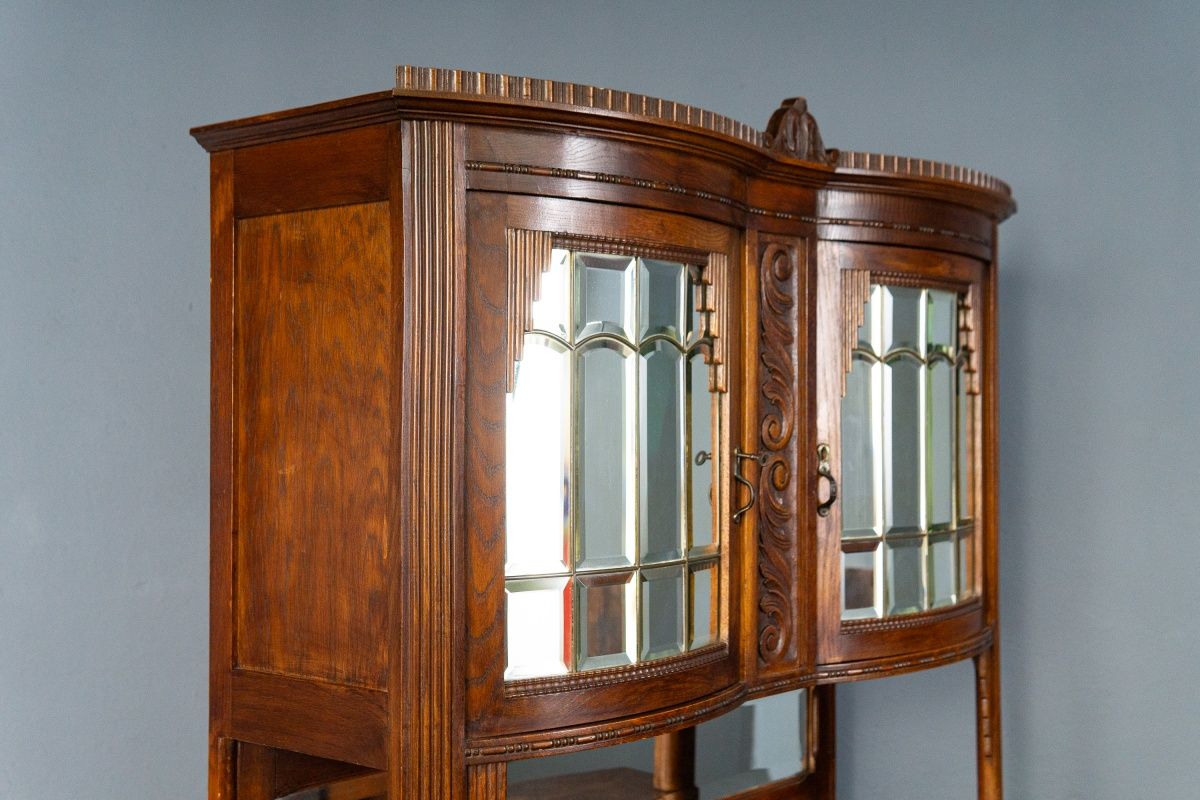 Vintage Buffett Anrichte Antik Schrank Kommode Regal Alt MÖBLINGER 2502_0609