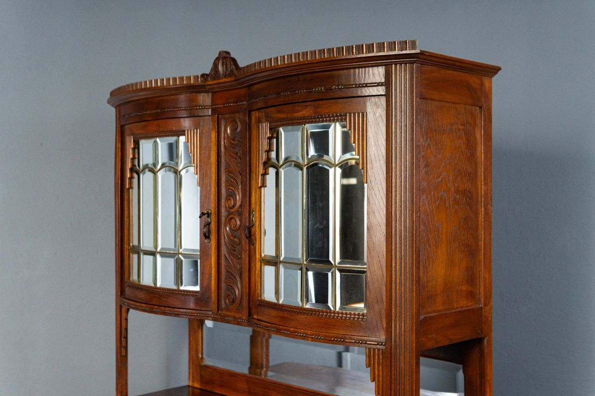 Vintage Buffett Anrichte Antik Schrank Kommode Regal Alt MÖBLINGER 2502_0609