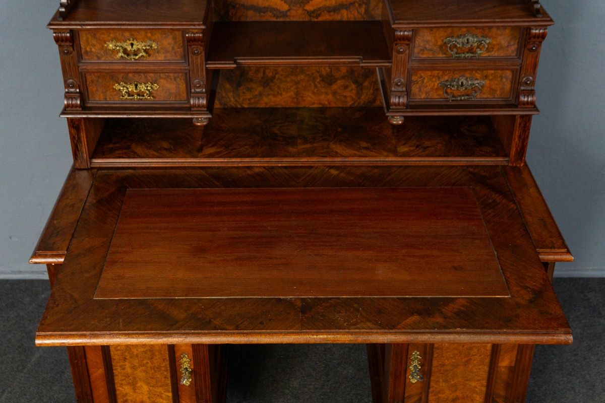 Vintage Schreibtisch Sekretär Schrank Kommode Antik Alt MÖBLINGER 2502_2401
