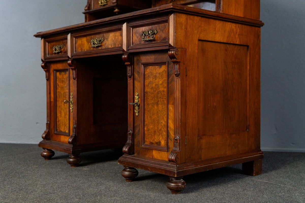 Vintage Schreibtisch Sekretär Schrank Kommode Antik Alt MÖBLINGER 2502_2401