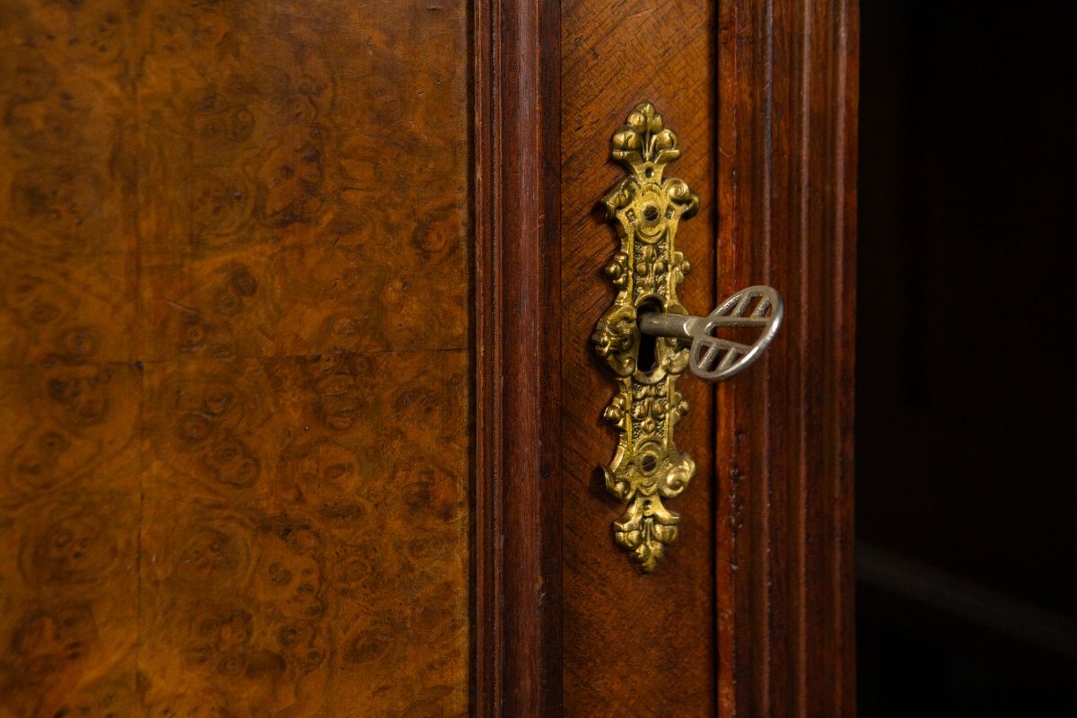 Vintage Schreibtisch Sekretär Schrank Kommode Antik Alt MÖBLINGER 2502_2401