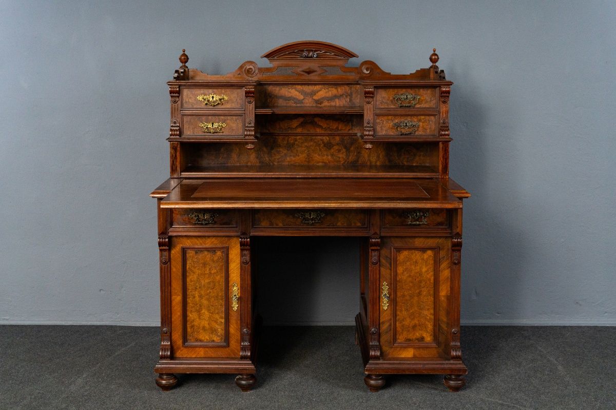 Vintage Schreibtisch Sekretär Schrank Kommode Antik Alt MÖBLINGER 2502_2401
