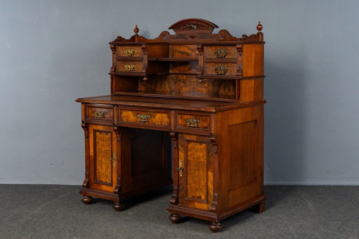 Vintage Schreibtisch Sekretär Schrank Kommode Antik Alt MÖBLINGER 2502_2401