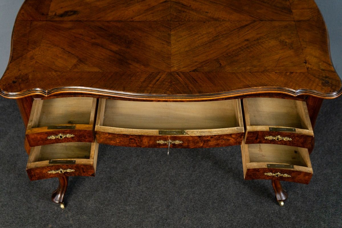Vintage Schreibtisch Sekretär Tisch Büro Kommode Antik MÖBLINGER 2502_2702