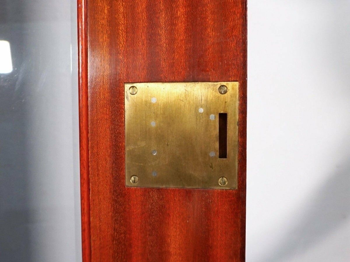 Standuhr 1930 Art Déco 'Embee' Mahagoni Uhr Alt Antik