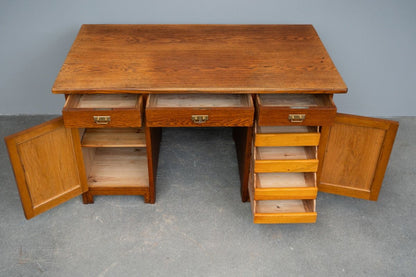 Jugendstil Schreibtisch in Eiche - Anfang des 20.Jahrhunderts