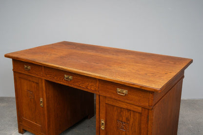 Jugendstil Schreibtisch in Eiche - Anfang des 20.Jahrhunderts