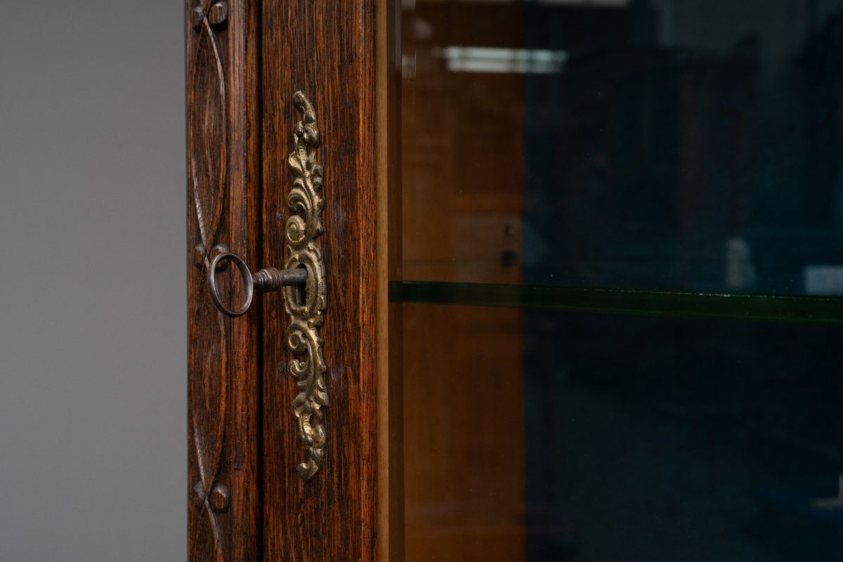 Jugendstil Vitrine in Eiche - Anfang des 20.Jahrhunderts