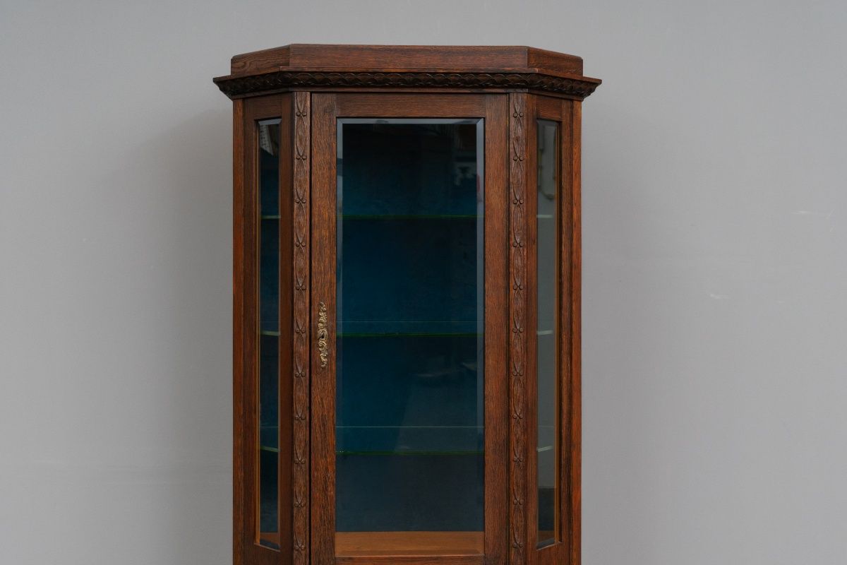 Jugendstil Vitrine in Eiche - Anfang des 20.Jahrhunderts