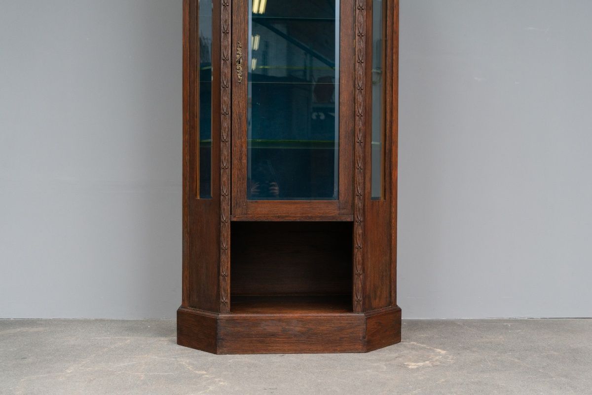 Jugendstil Vitrine in Eiche - Anfang des 20.Jahrhunderts