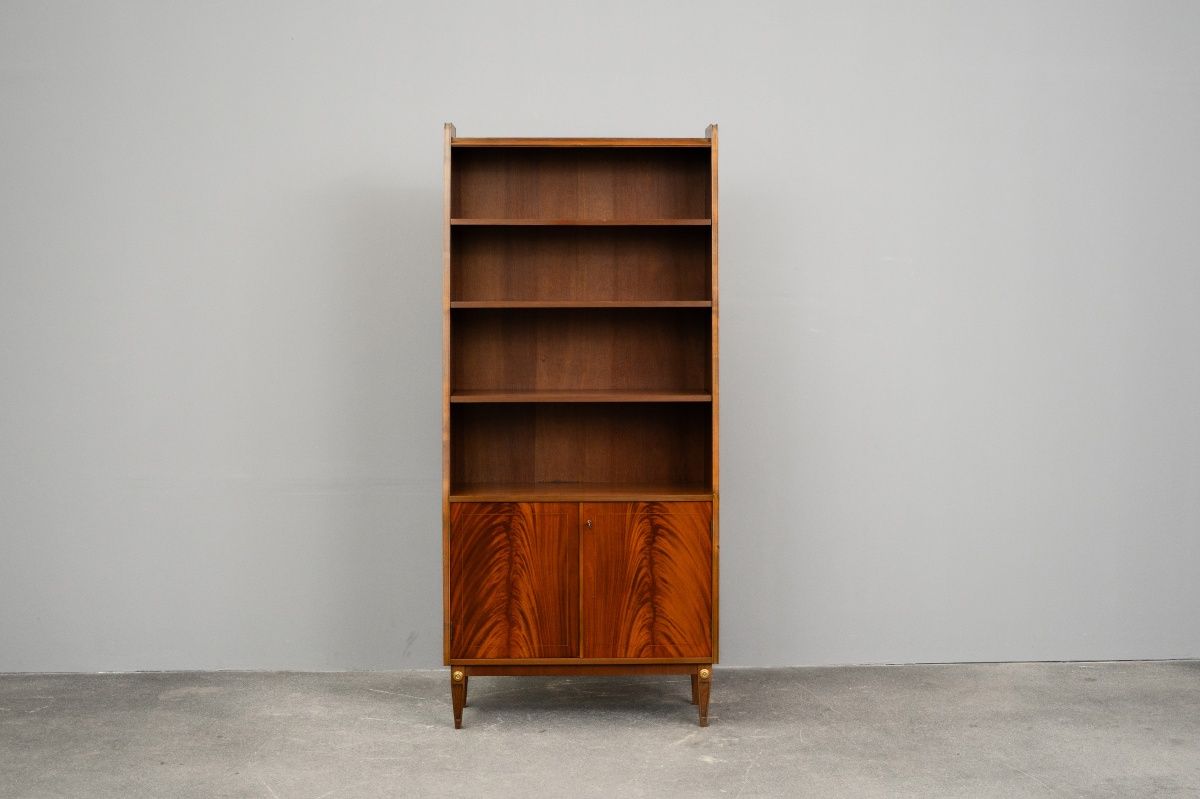 Mid-Century Bücherregal in Mahagoni - Mitte des 20.Jahrhunderts