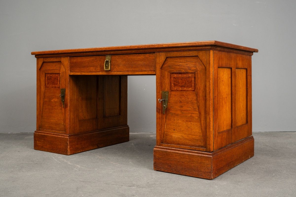 Jugendstil Schreibtisch in Eiche - Anfang des 20.Jahrhunderts