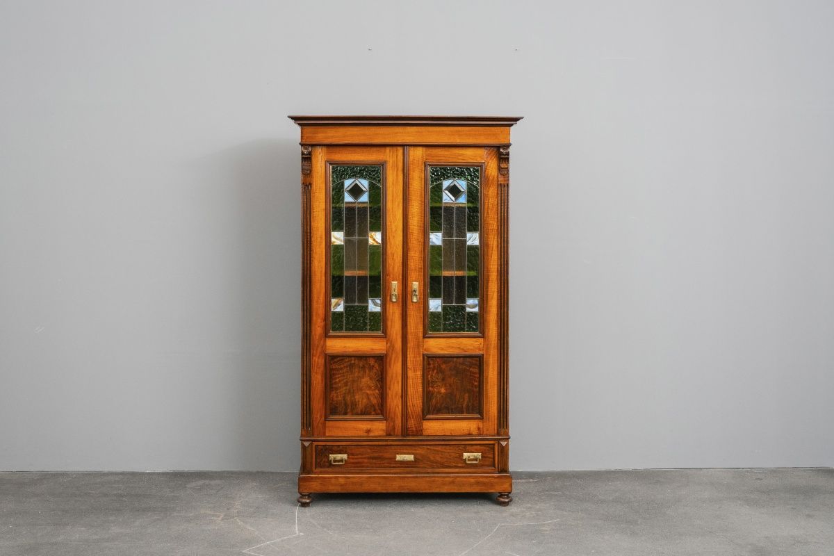 Gründerzeit / Jugendstil Bücherschrank in Eiche - um 1900
