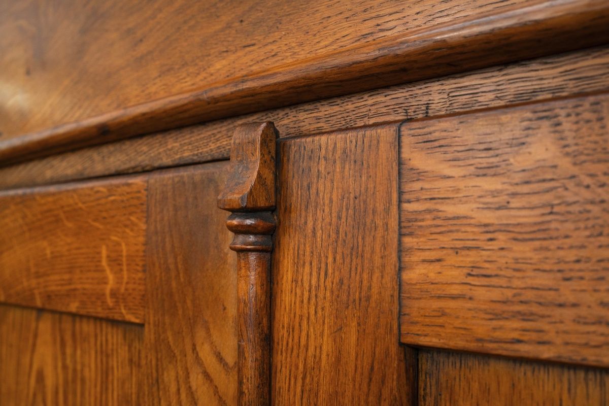 Biedermeier Kleiderschrank in Eiche - 1.Hälfte des 19.Jahrhunderts