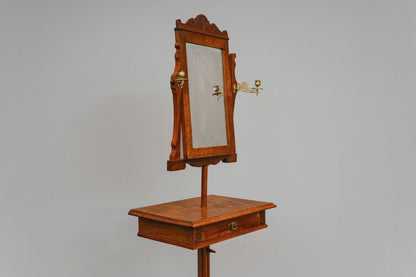 Gründerzeit / Jugendstil Schminkspiegel in Nussbaum - um 1900