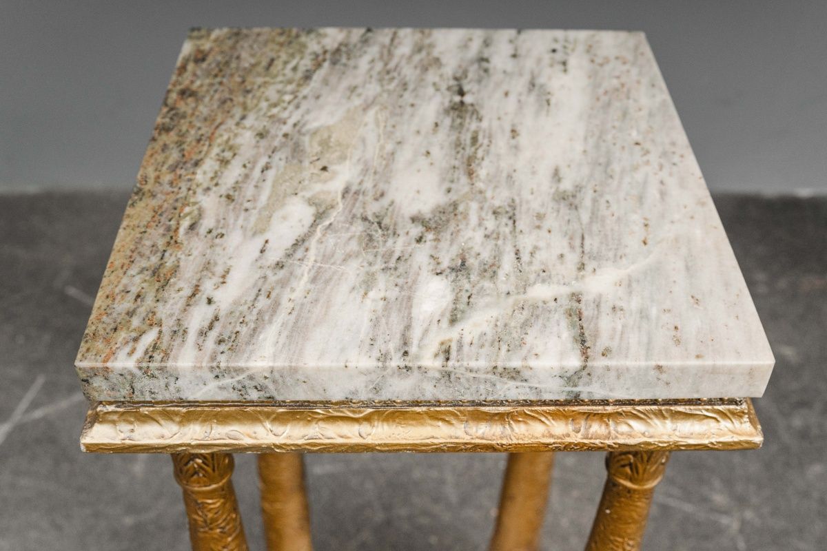Blumensäule / Podest im Antik Stil mit Marmor - 2.Hälfte des 20.Jahrhunderts
