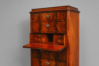 Biedermeier Kommode mit Sekretärfach in Mahagoni - 1.Hälfte des 19.Jahrhunderts
