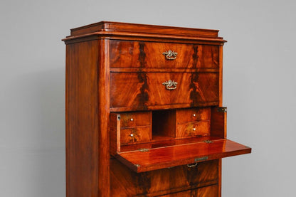 Biedermeier Kommode mit Sekretärfach in Mahagoni - 1.Hälfte des 19.Jahrhunderts