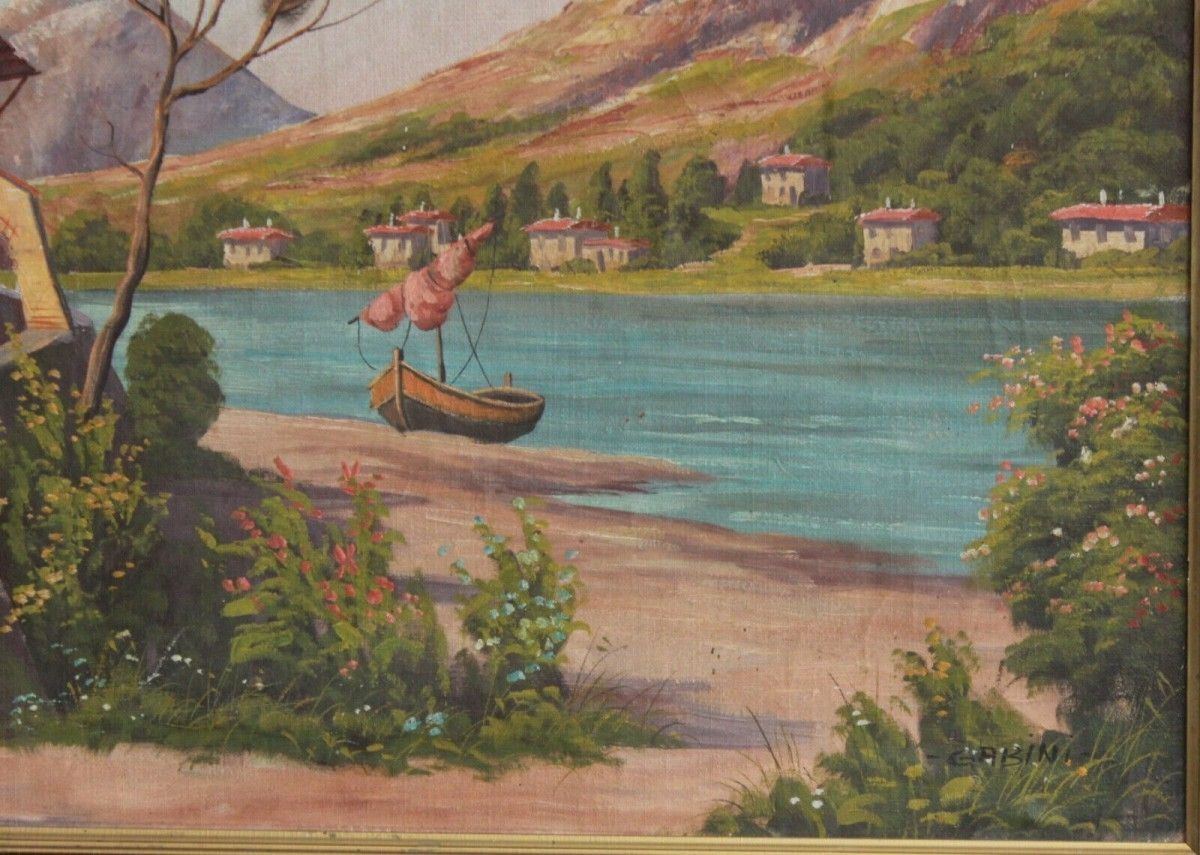 Ölgemälde signiert: "Gabini", südländische Landschaft  2000_0018