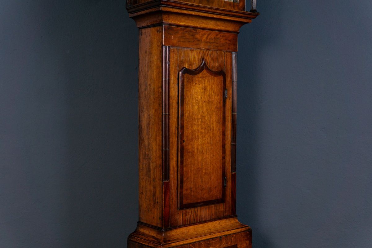 Antik Engl. Standuhr Gong Clock Zeit Time Uhr Kasten Alt 2308_2302
