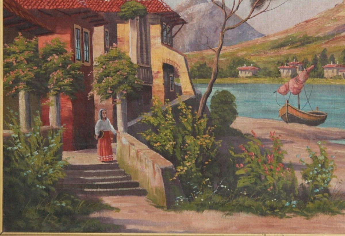 Ölgemälde signiert: "Gabini", südländische Landschaft  2000_0018